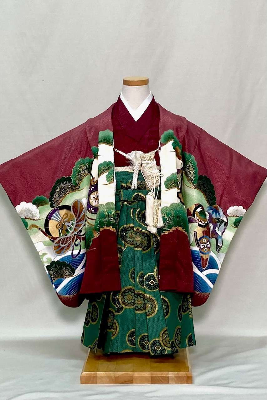 七五三シリーズ　5歳羽織袴フルセット　No.49　　