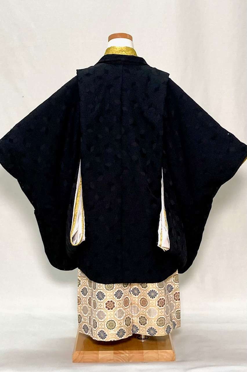 七五三シリーズ　5歳羽織袴フルセット　No.52　正絹