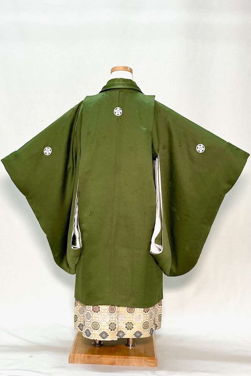 七五三シリーズ　5歳羽織袴フルセット　No.53　正絹