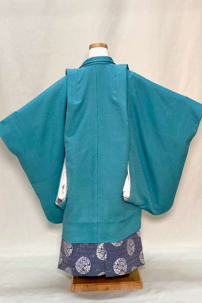 七五三シリーズ　5歳羽織袴フルセット　No.54　正絹