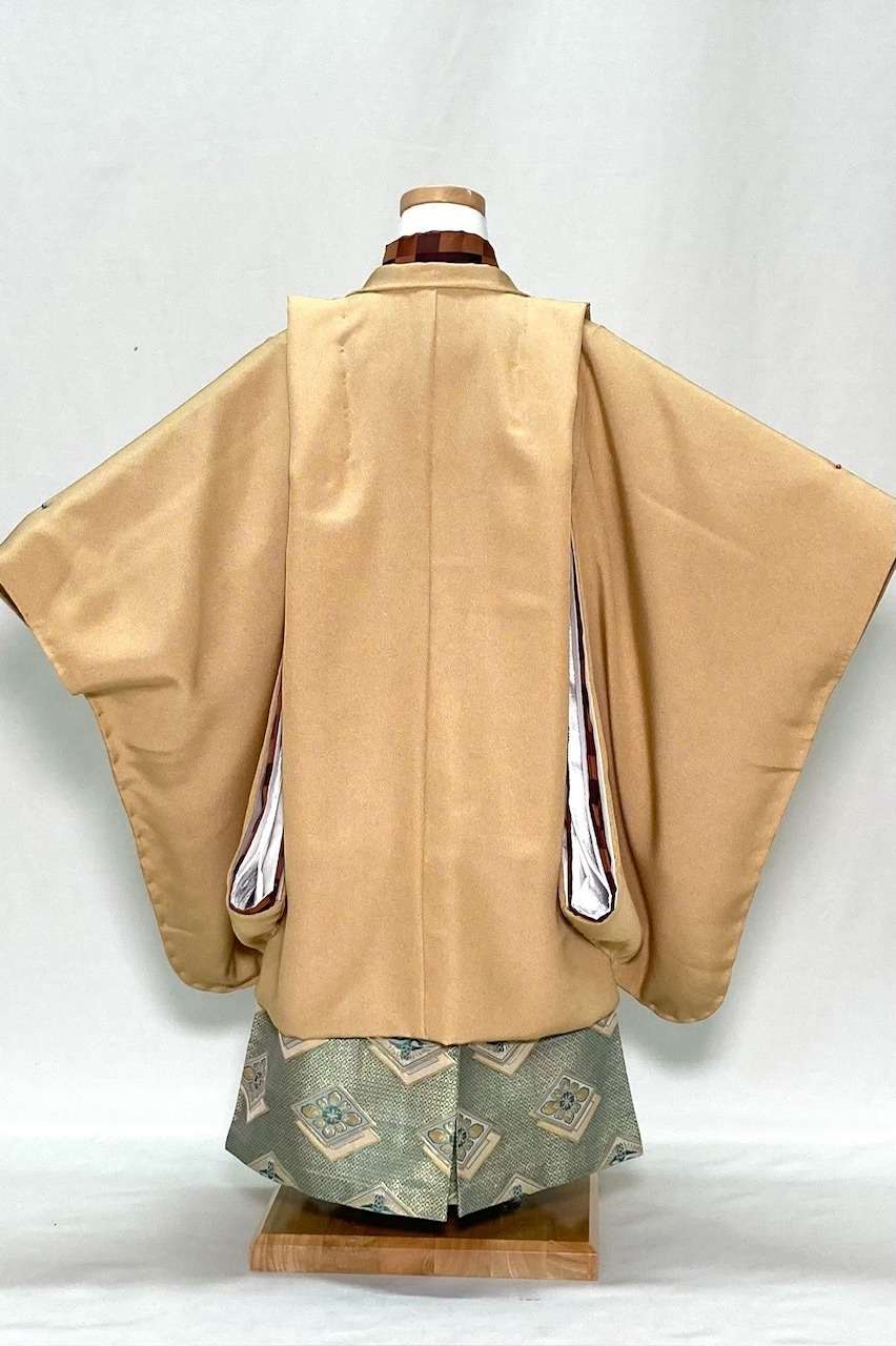 七五三シリーズ　5歳羽織袴フルセット　No.58　正絹