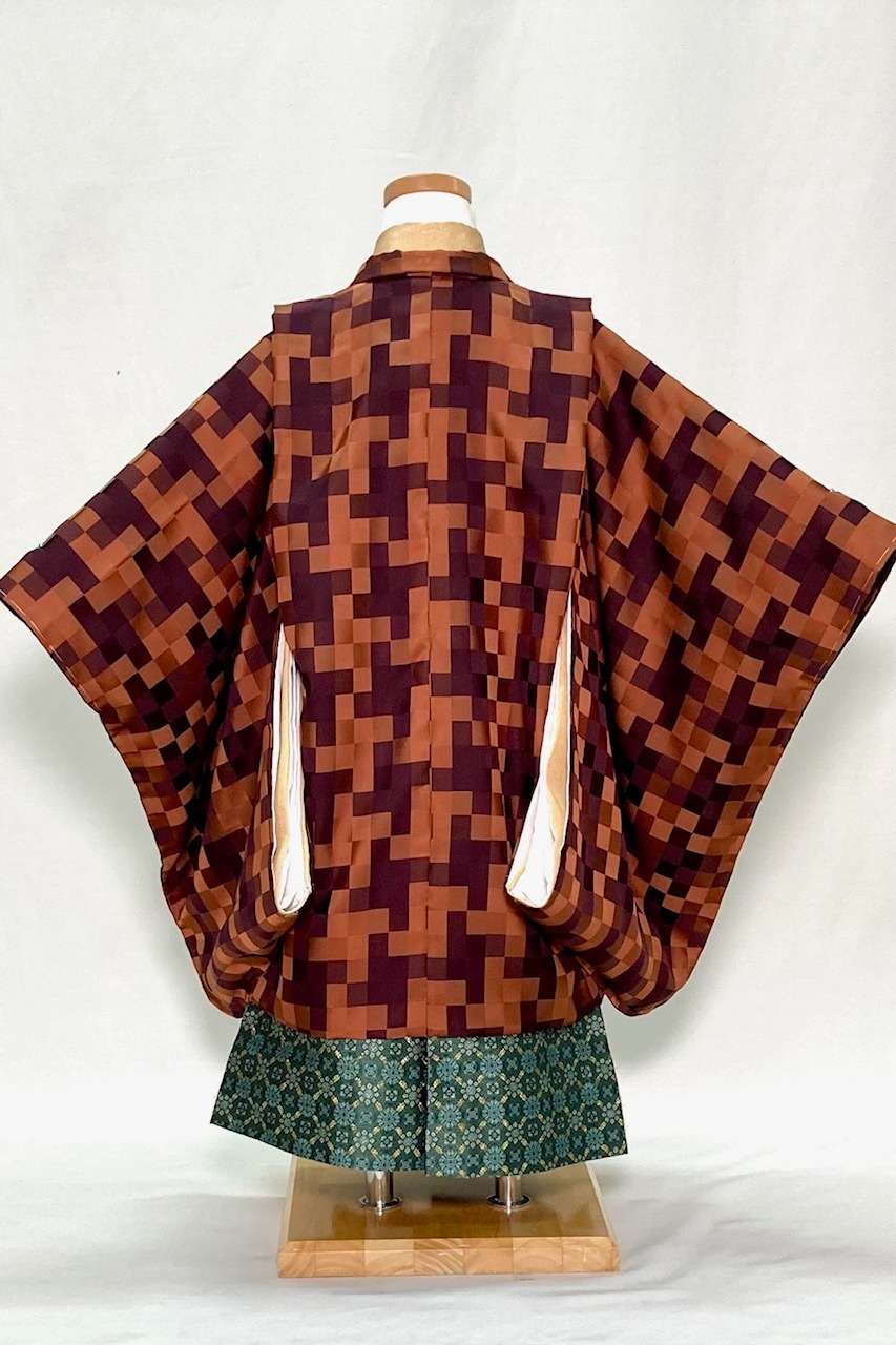 七五三シリーズ　5歳羽織袴フルセット　No.59　正絹