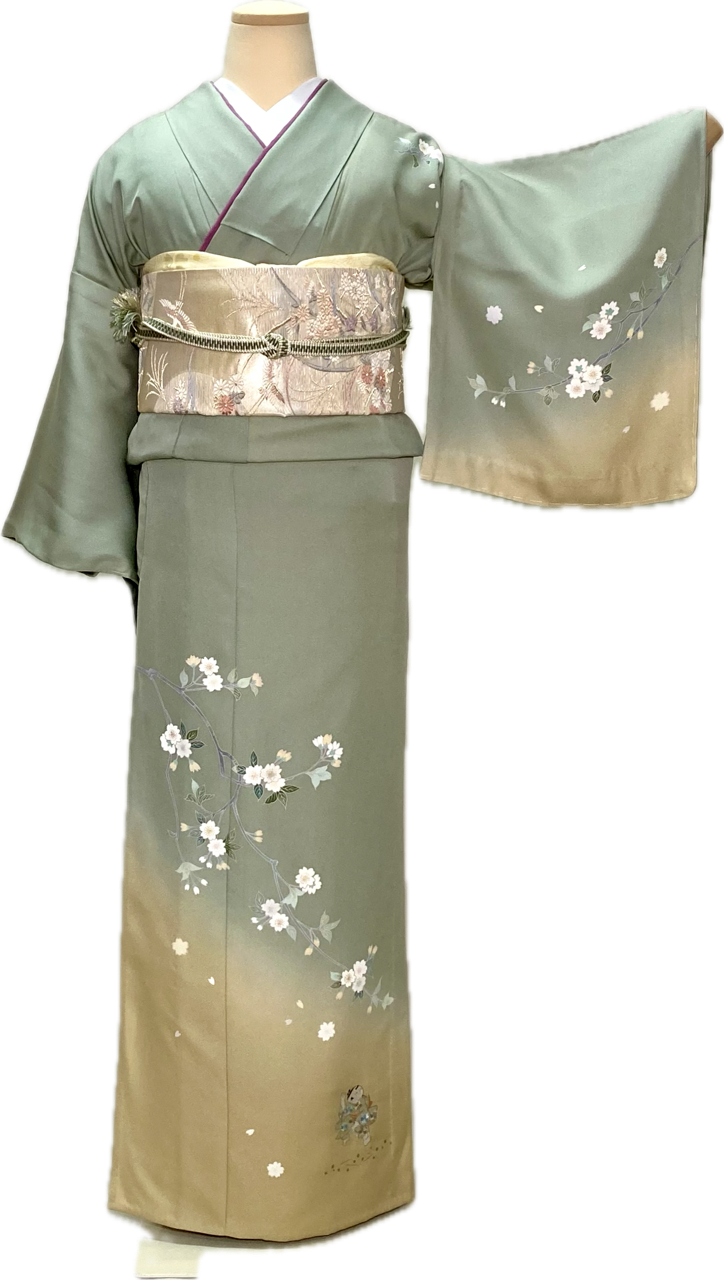訪問着フルセット　263　2L　単衣